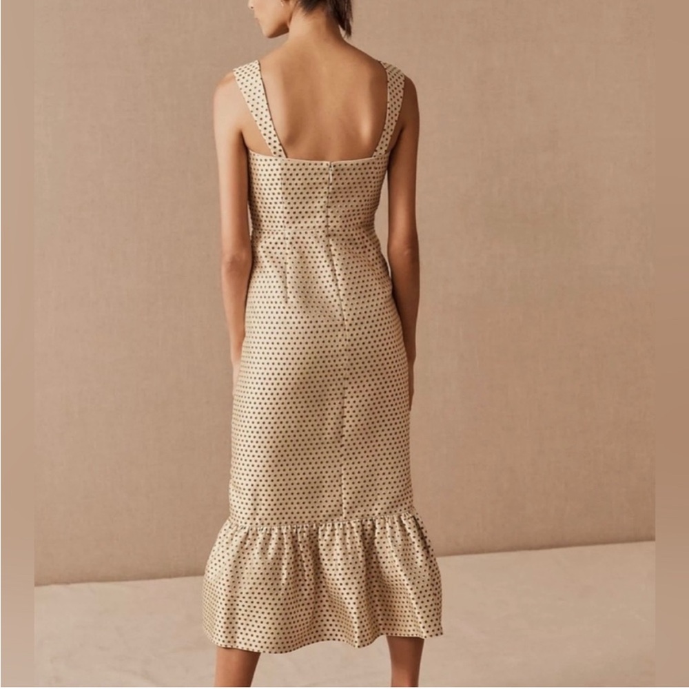 NWT- Sachin & Babi (Anthropology) Elegant Polka Dot Midi Dress - Picture 2 of 7